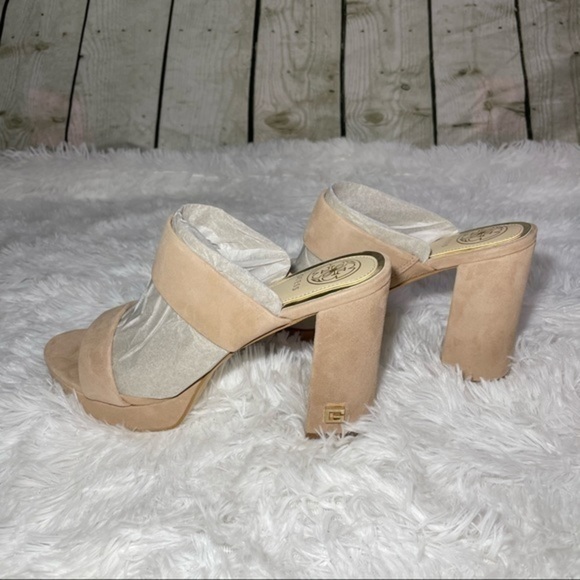 GUESS Taupe Blubell Suede Platform Slide 7.5 - Picture 3 of 16